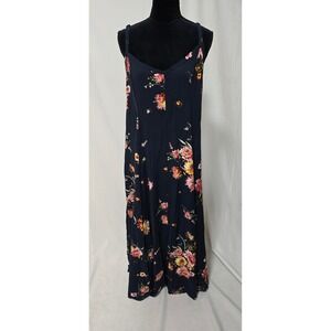Torrid women plus size 1X Trapeze tank maxi summer dress sleeveless floral